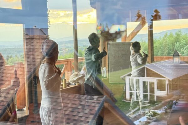 Kundalini Yoga practice at sunset at Oasis of Being